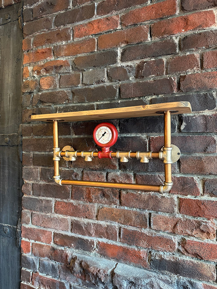 スチームパンク　インダストリアル　ウッドラック　（シルバー×レッド） ■ アメリカ雑貨 アメリカン雑貨 |  | 10