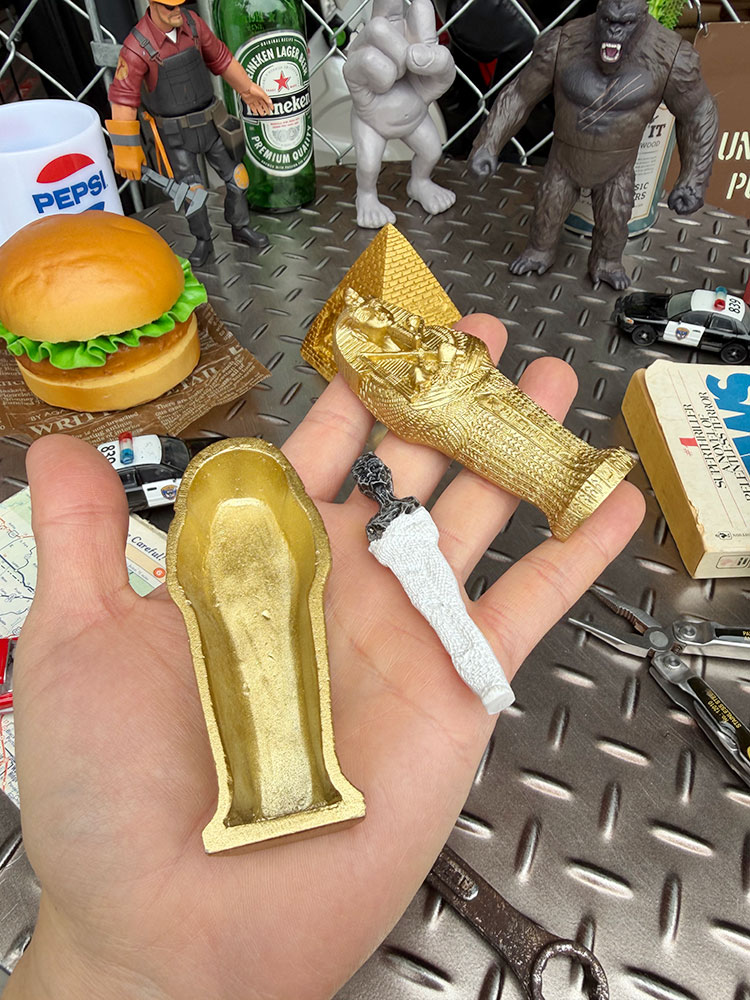 ミニ ツタンカーメン＆ミイラセット ポリレジン オブジェ エジプト