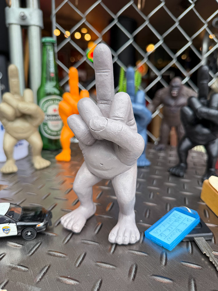 Xフィンガーマン　ポリレジン　フィギュア　（グレー） ■ アメリカン雑貨 アメリカ雑貨 | 
