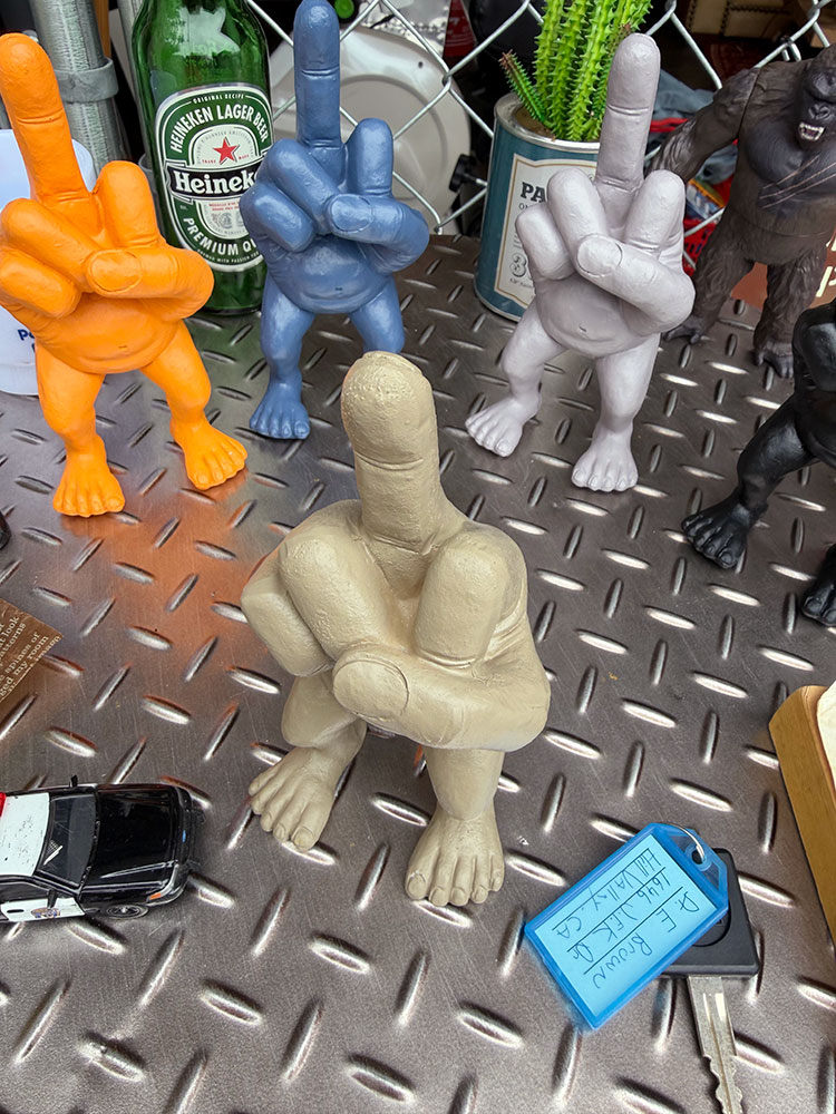 Xフィンガーマン　ポリレジン　フィギュア　（ライトブラウン） ■ アメリカン雑貨 アメリカ雑貨 |  | 01