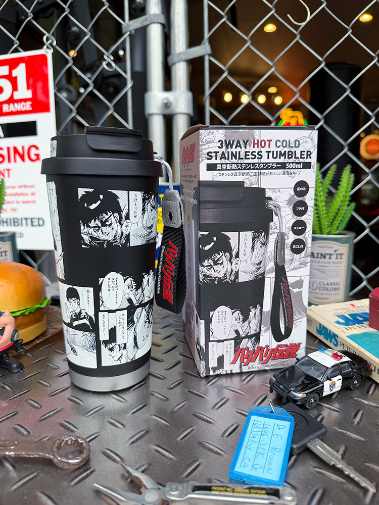 バリバリ伝説　名シーン　真空断熱　ステンレス　保温＆保冷　タンブラー　500ml　巨摩郡 ■ アメリカ雑貨 アメリカン雑貨 |  | 09