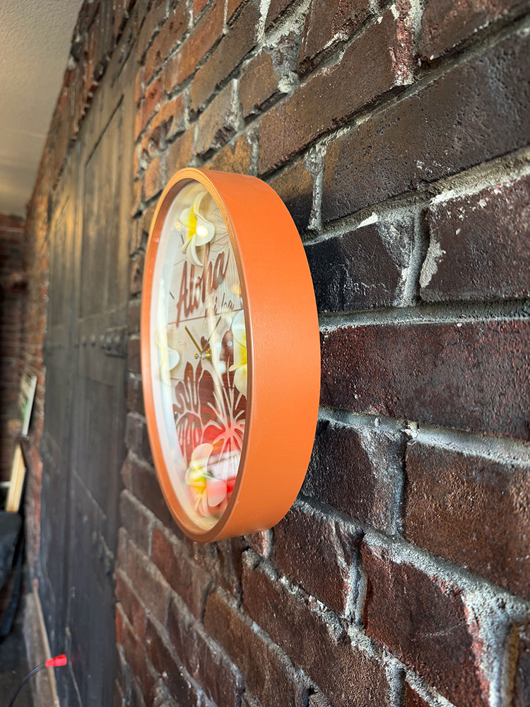ハワイアン　プルメリア　レトロ　ウォールクロック　（ハイビスカス）　壁掛け時計 ■ アメリカン雑貨 アメリカ雑貨 |  | 02