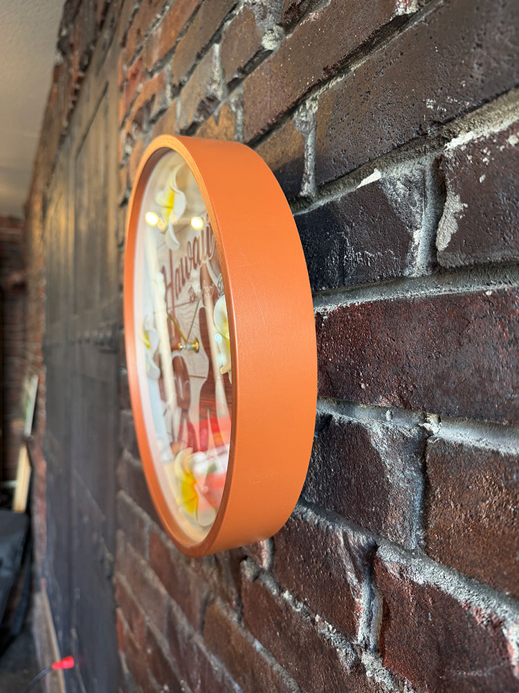 ハワイアン　プルメリア　レトロ　ウォールクロック　（ホヌ）　壁掛け時計 ■ アメリカン雑貨 アメリカ雑貨 |  | 02