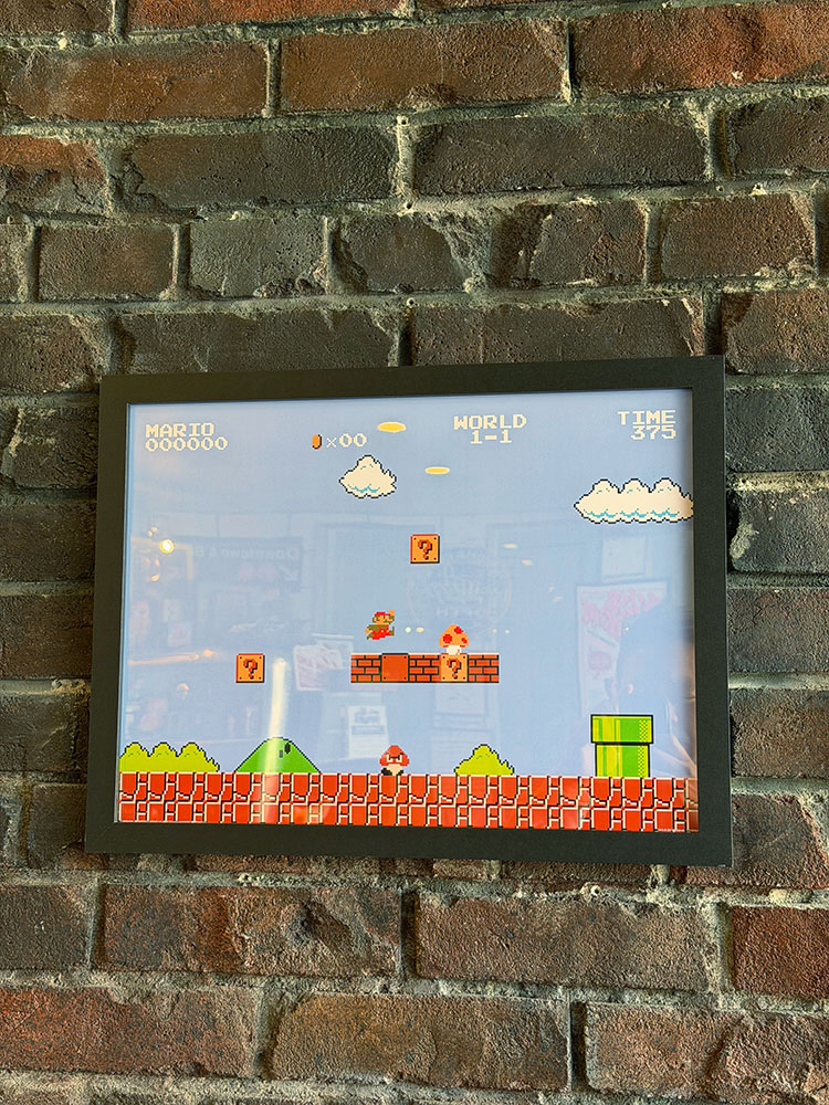 初代ファミコン スーパーマリオブラザーズ フレームアート （WORLD 1-1