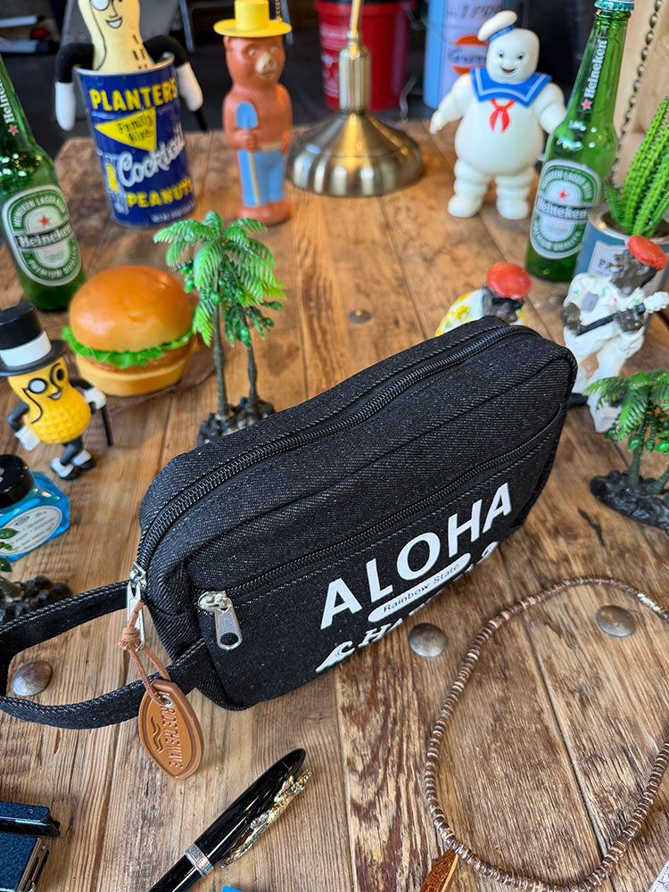 ハワイアン　カノア　デニムポーチ　（ブラック） ■ アメリカン雑貨 アメリカ雑貨 |  | 01