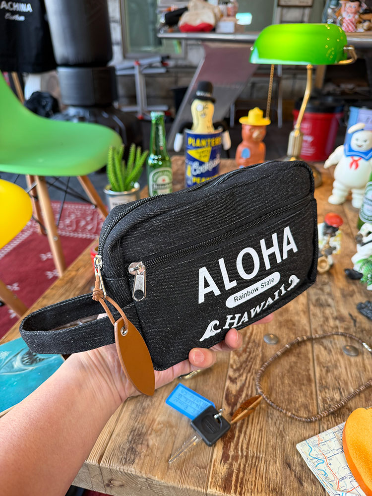 ハワイアン　カノア　デニムポーチ　（ブラック） ■ アメリカン雑貨 アメリカ雑貨 |  | 04