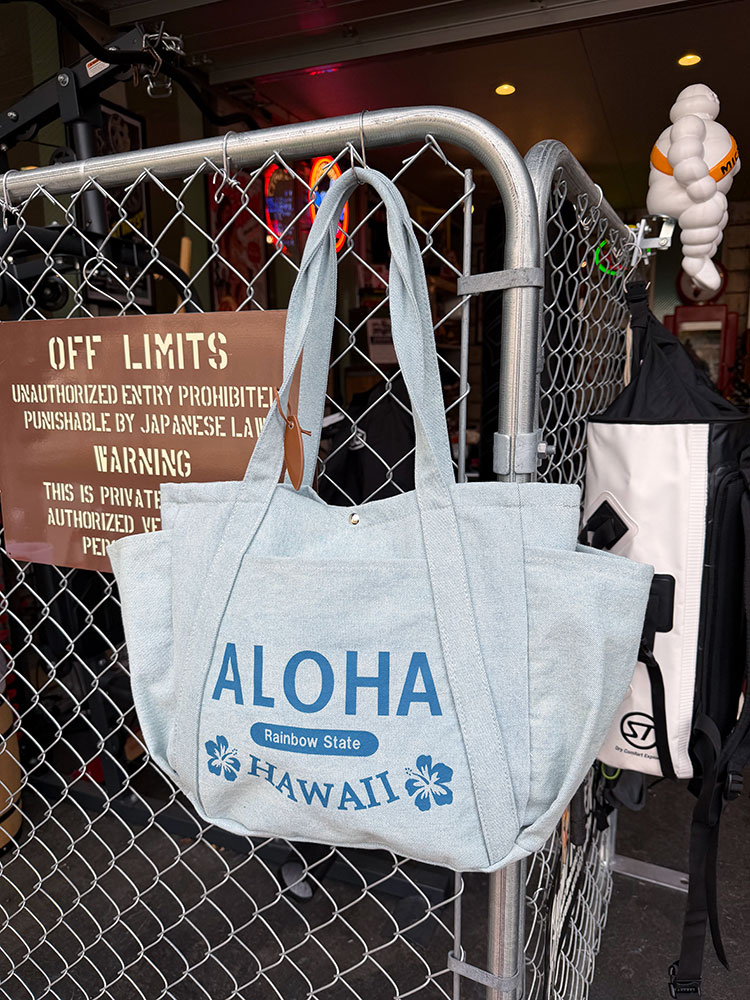 ハワイアン　カノア　デニムトート　（ライトブルー） ■ アメリカン雑貨 アメリカ雑貨 | 