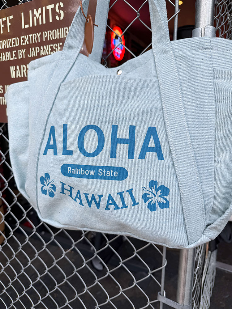 ハワイアン　カノア　デニムトート　（ライトブルー） ■ アメリカン雑貨 アメリカ雑貨 |  | 02