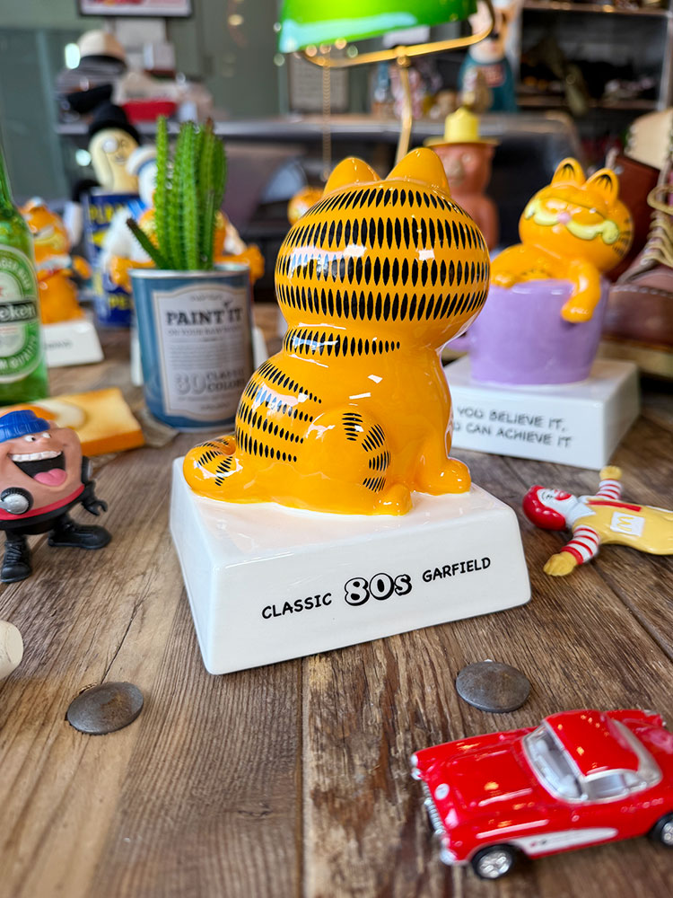 ガーフィールド メッセージドール 陶器製 （スマイル/ニヤついた猫を