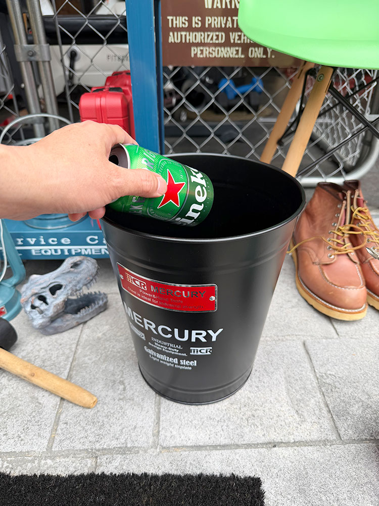 マーキュリー　インダストリアル　トラッシュボックス　12L　（マットブラック） ■ アメリカン雑貨 アメリカ雑貨 | MERCURY | 02