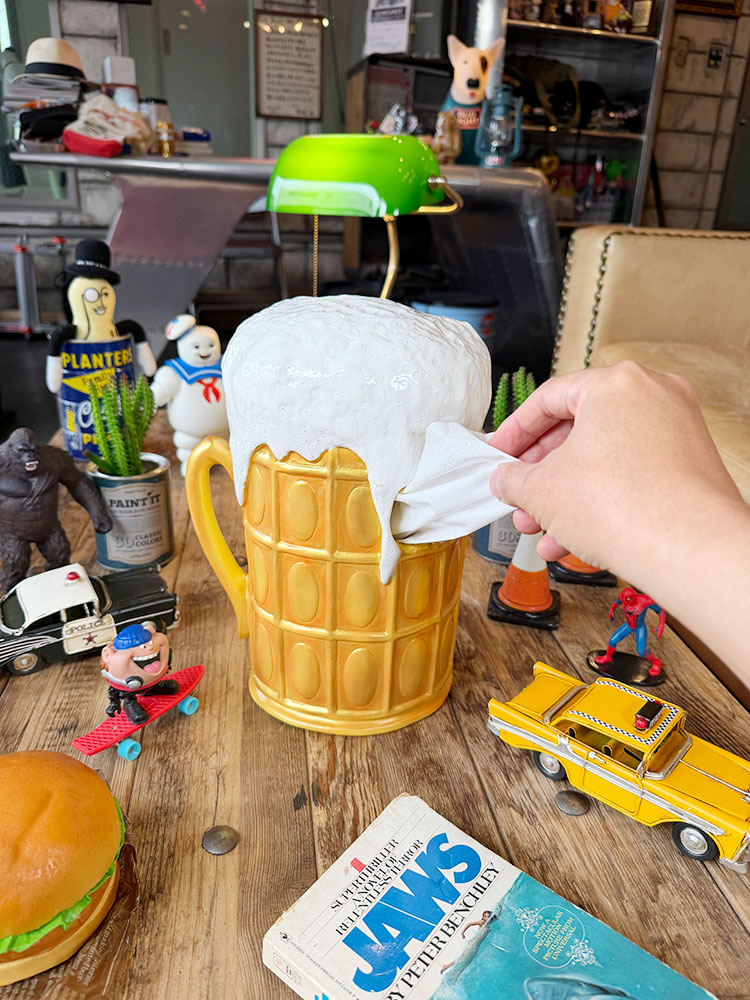 生ビール ビアジョッキ型 おもしろティッシュケース □ アメリカン雑貨