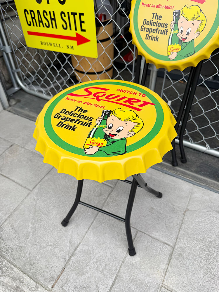 スクアート　ボトルキャップ　チェアー　単品　折り畳み式 ■ アメリカン雑貨 アメリカ雑貨 | 