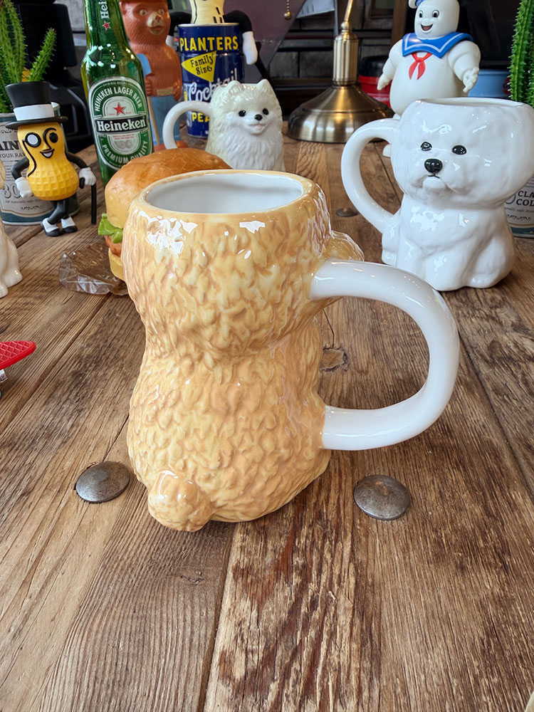かわいい犬型マグカップ トイプードル 340ml 陶器 □ アメリカン雑貨