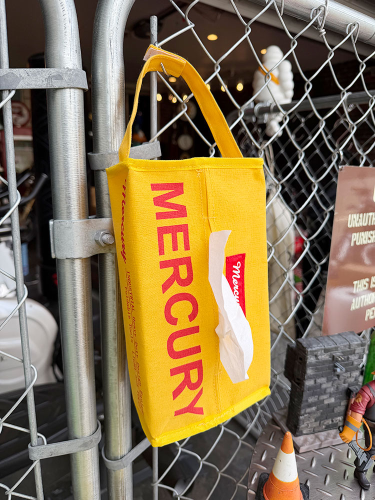 マーキュリー　キャンバス　ティッシュボックスカバー　（イエロー） ■ アメリカン雑貨 アメリカ雑貨 | MERCURY