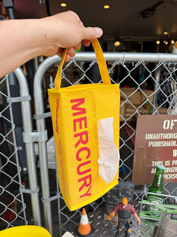 マーキュリー　キャンバス　ティッシュボックスカバー　（イエロー） ■ アメリカン雑貨 アメリカ雑貨 | MERCURY | 05