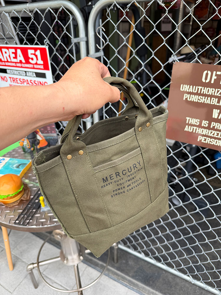 マーキュリー　ハードキャンバス　トートバッグ　（Sサイズ/カーキ） ■ アメリカン雑貨 アメリカ雑貨 | MERCURY | 06
