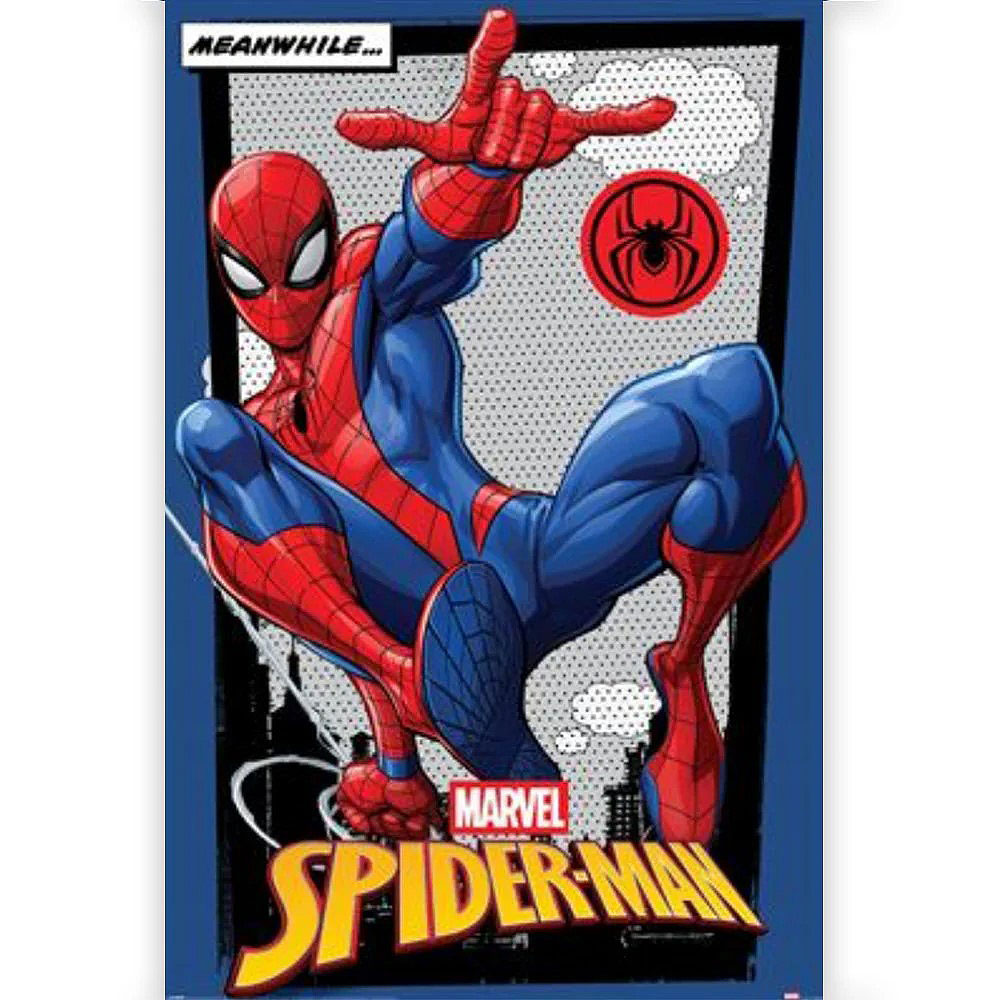 スパイダーマン　オフィシャル　ポスター　（MEANWHILE）　公式グッズ　※フレームは付属しません ■ アメリカン雑貨 アメリカ雑貨 | 