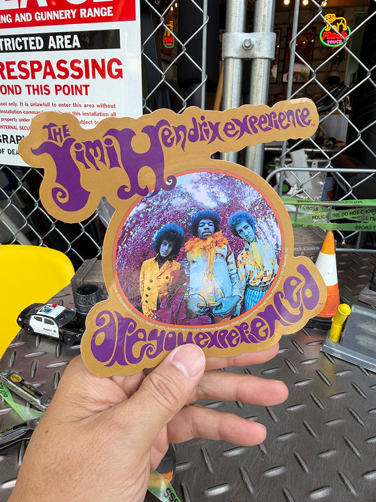 ジミ・ヘンドリックス　オフィシャル　ステッカー　（Are You Experienced） ■ アメリカン雑貨 アメリカ雑貨 |  | 01