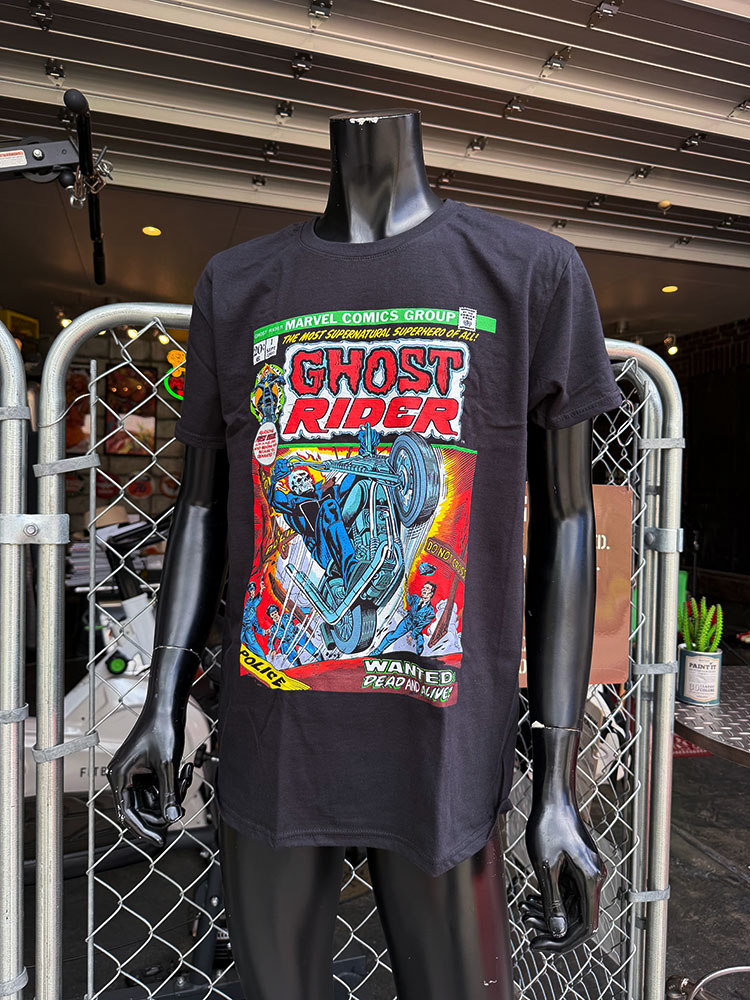 マーベル　ゴーストライダー　グラフィックTシャツ　コミックカバーデザイン　公式グッズ ■ アメリカン雑貨 アメリカ雑貨 | 