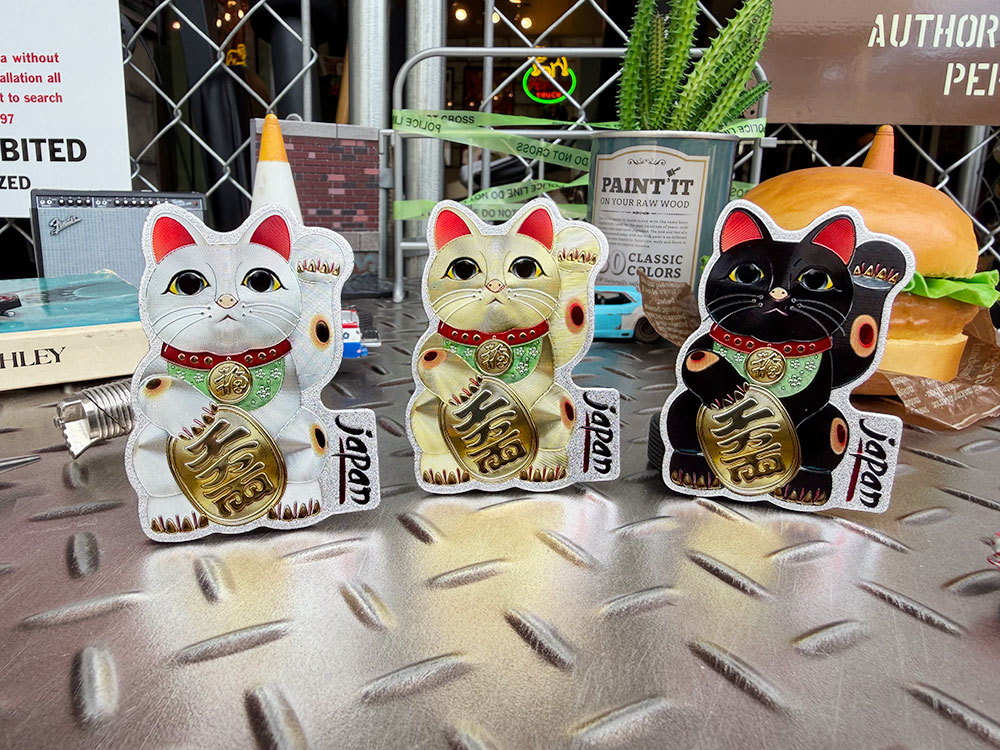 招き猫　マグネット　（3色セット）　縁起物　招福万来　千客万来 ■ アメリカン雑貨 アメリカ雑貨 |  | 02