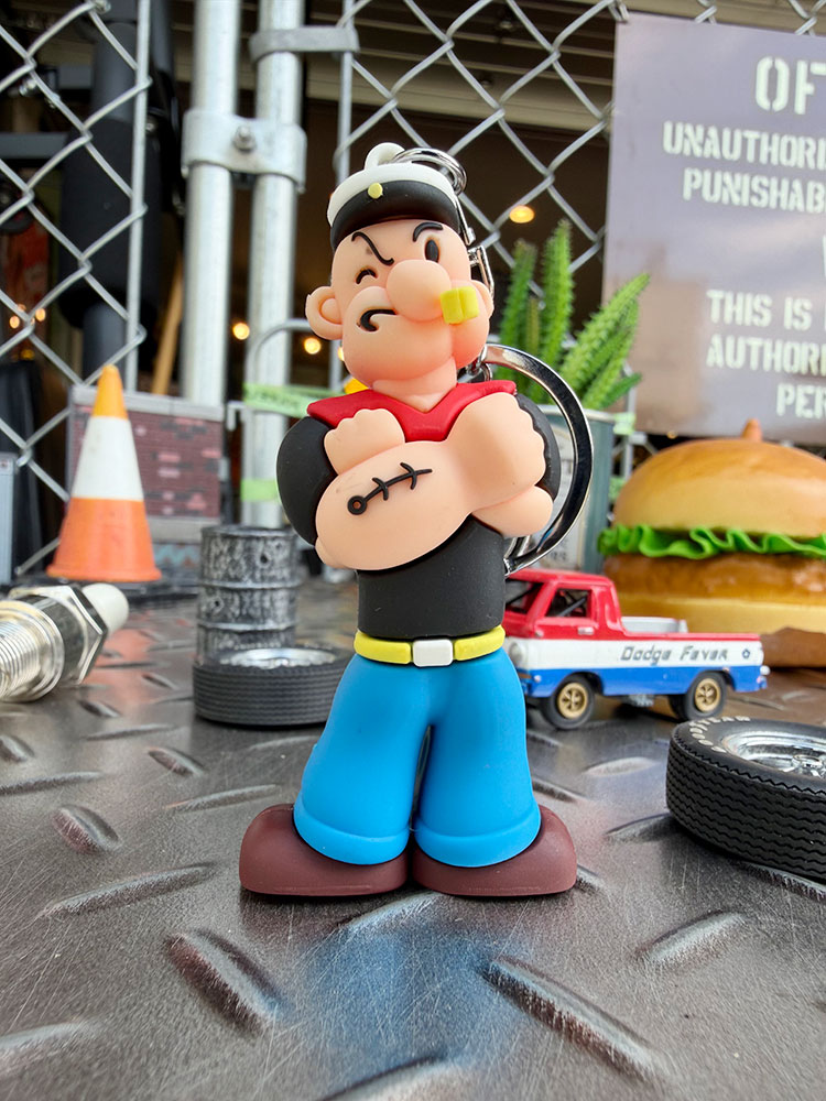 ポパイ PVC 3Dフィギュア キーホルダー □ アメリカン雑貨 アメリカ