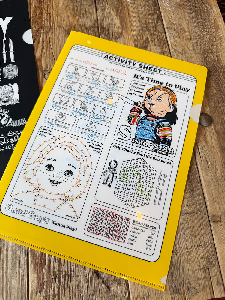 映画　チャイルドプレイ　チャッキー　クリアファイル　A4サイズ　（2枚セット） ■ アメリカン雑貨 アメリカ雑貨 |  | 02
