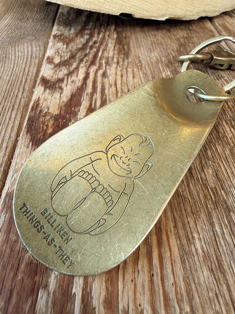 幸運を呼び込む！　ビリケン　シューホーン　ブラス製　キーホルダー　（ゴールド） ■ アメリカン雑貨 アメリカ雑貨 | 