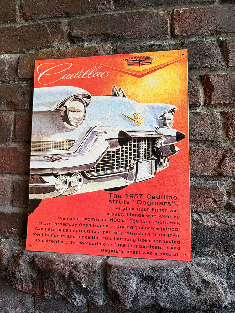 1957年　キャデラック　フロントマスク　ダグマーバンパー　ブリキ看板　■ アメリカン雑貨 アメリカ雑貨 | 