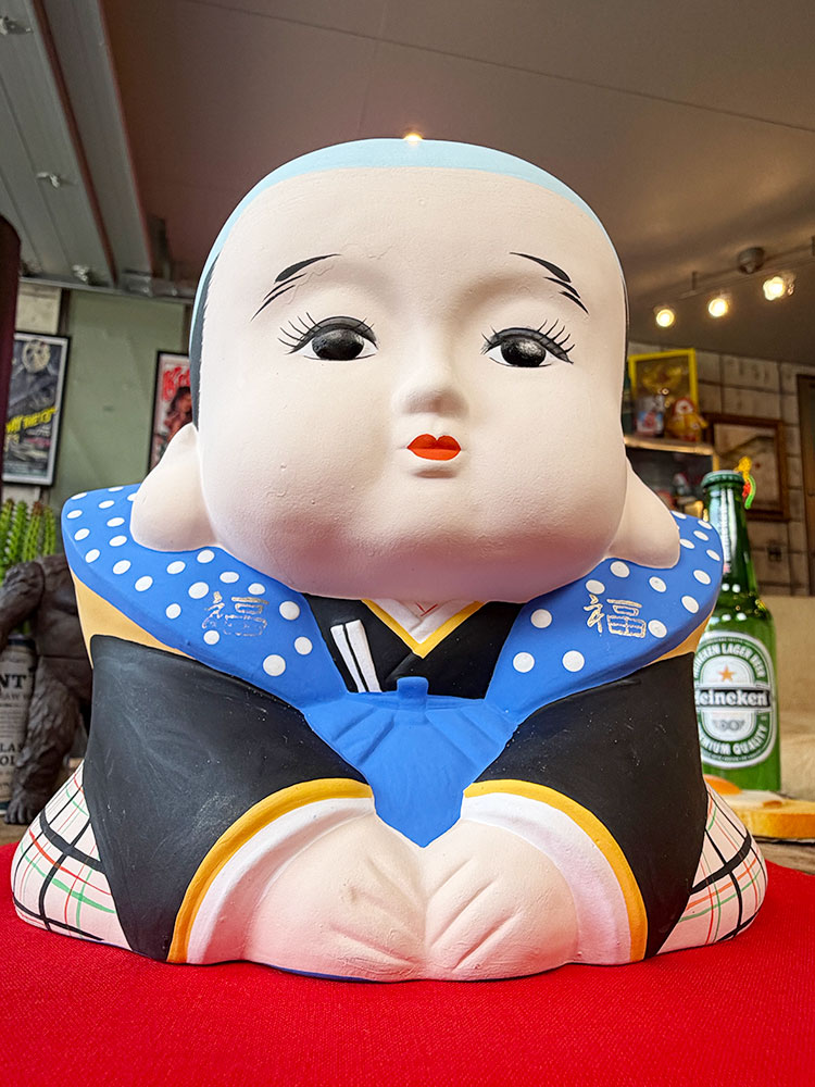 福を呼び込む縁起物　福助　大　（座布団付き）　瀬戸焼　商売繁盛　開業祝い　開店祝い　紹福来福 ■ アメリカン雑貨 アメリカ雑貨 |  | 06