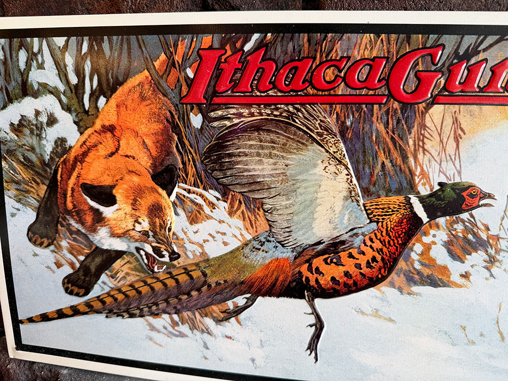 イサカ・ガンズ　ブリキ看板　（キツネとキジ）　Ithaca Guns　Pheasant　■ アメリカン雑貨 アメリカ雑貨 | アメリカン レトロ | 01