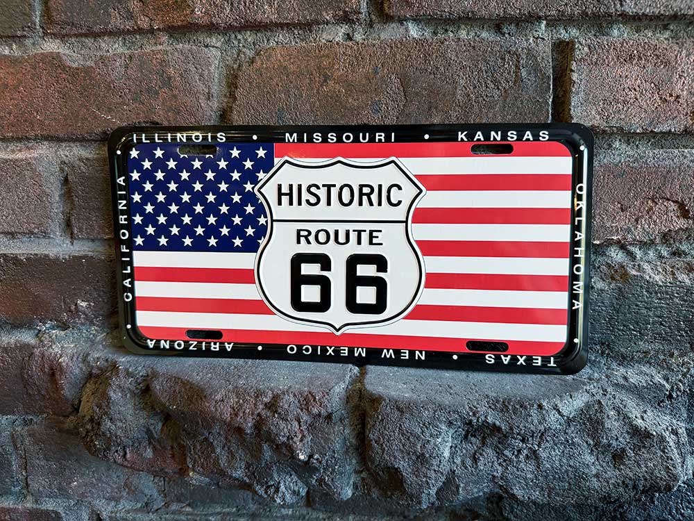 ルート66　ライセンスプレート　（星条旗） ■ アメリカン雑貨 アメリカ雑貨 | 