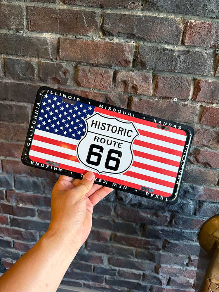 ルート66　ライセンスプレート　（星条旗） ■ アメリカン雑貨 アメリカ雑貨 |  | 02