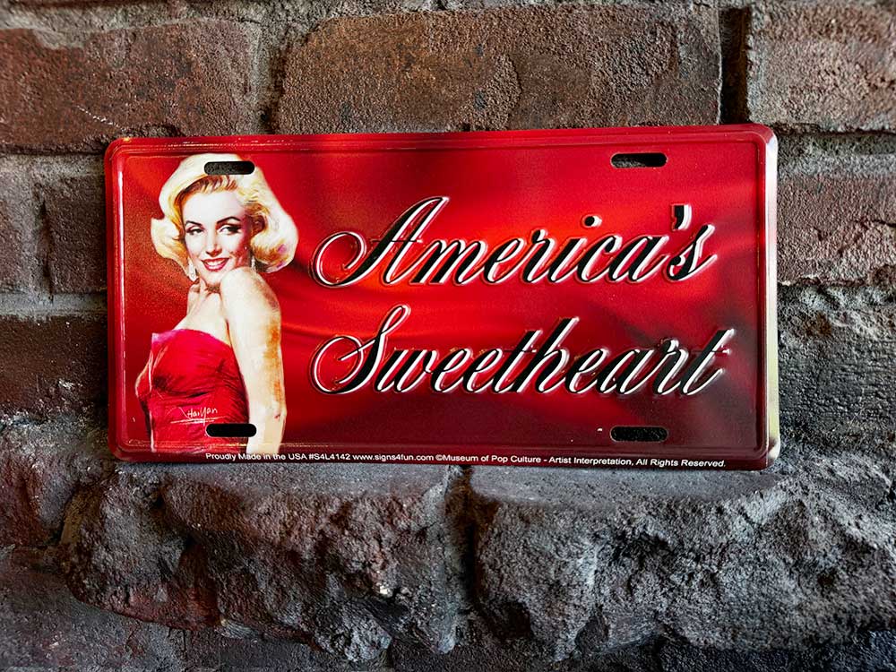 マリリン・モンロー　ライセンスプレート　（America's Sweetheart） ■ アメリカン雑貨 アメリカ雑貨 | 