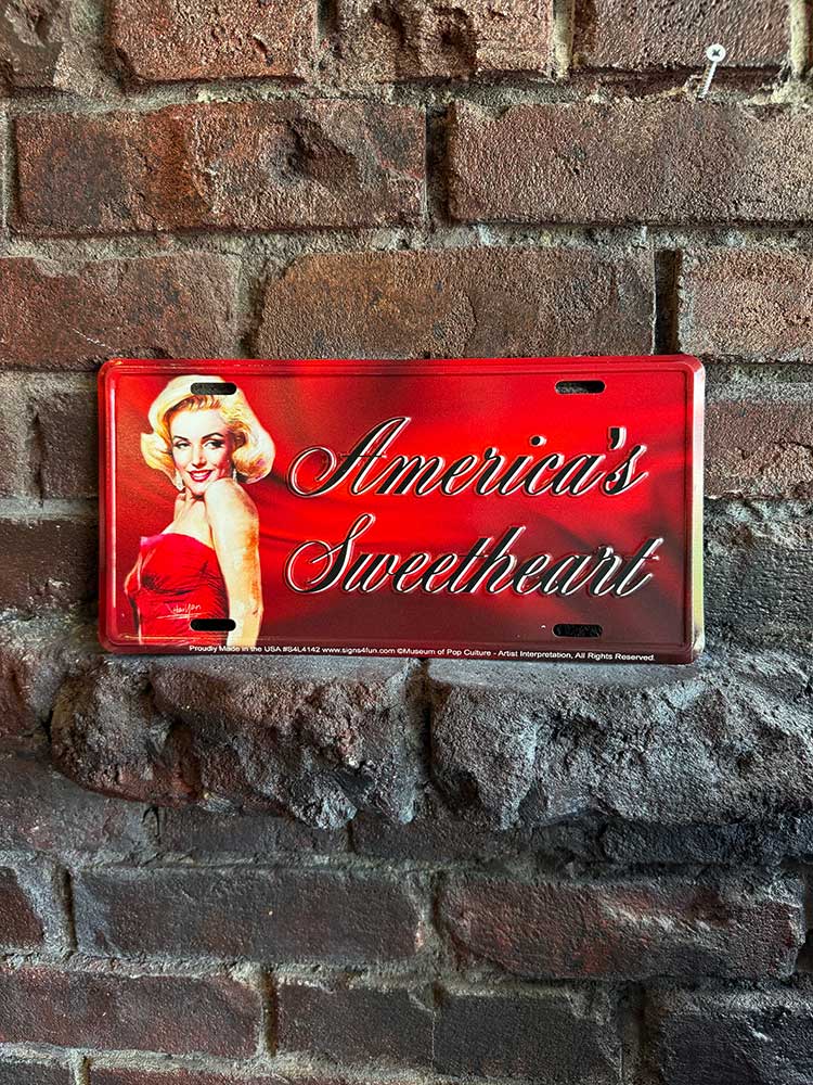 マリリン・モンロー　ライセンスプレート　（America's Sweetheart） ■ アメリカン雑貨 アメリカ雑貨 |  | 01