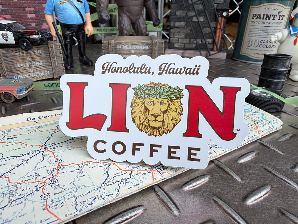 ライオンコーヒー　ロゴ　オフィシャル　ステッカー　（LION COFFEE） ■ アメリカン雑貨 アメリカ雑貨 | 