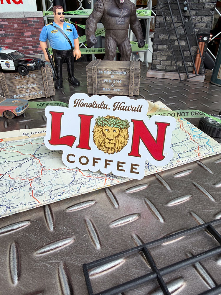 ライオンコーヒー ロゴ オフィシャル ステッカー (LION COFFEE) ■ アメリカン雑貨 アメリカ雑貨 関連画像1