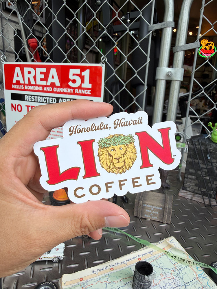 ライオンコーヒー ロゴ オフィシャル ステッカー (LION COFFEE) ■ アメリカン雑貨 アメリカ雑貨 関連画像2