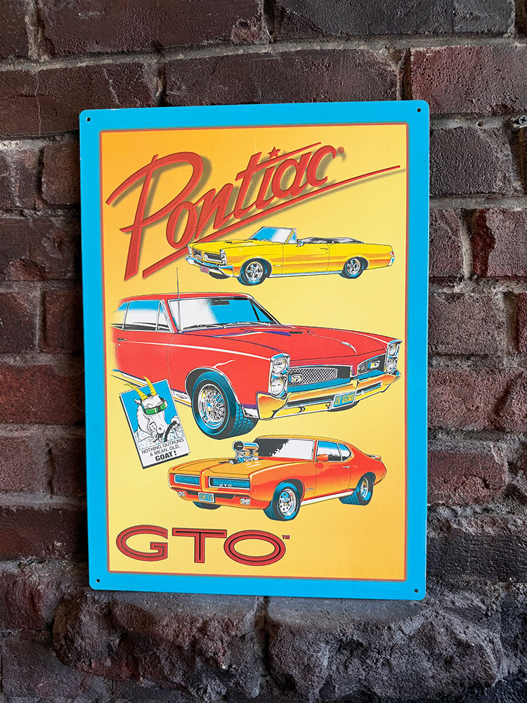 ポンティアック GTO　ブリキ看板　（レトロタッチアート）　■ アメリカン雑貨 アメリカ雑貨 | アメリカン レトロ