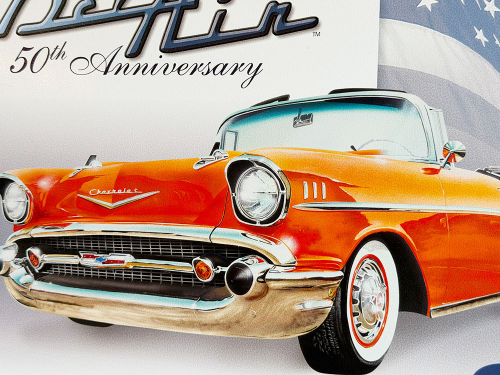 シボレー　ベルエア　50周年アニバーサリー　ブリキ看板　■ アメリカン雑貨 アメリカ雑貨 | Chevy | 01