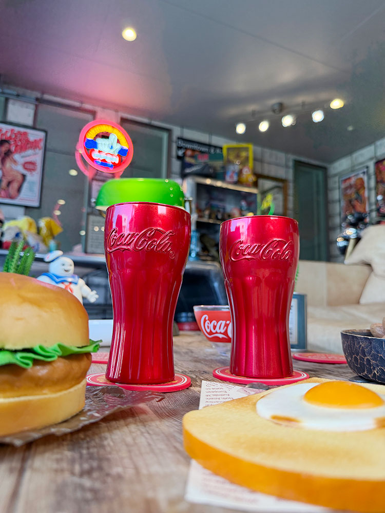コカ・コーラ　オフィシャル　プレミアム　ジェニュイングラス　370ml　ガラス製　（2個セット/レッド） ■ アメリカン雑貨 アメリカ雑貨 | Coca Cola | 04