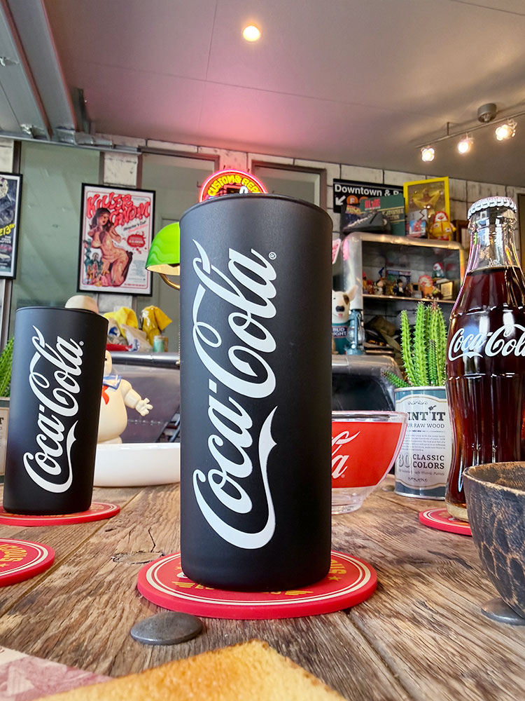 コカ・コーラ　オフィシャル　FIZZ　スリムグラス　270ml　ガラス製　（ブラック）　単品 ■ アメリカン雑貨 アメリカ雑貨 | 