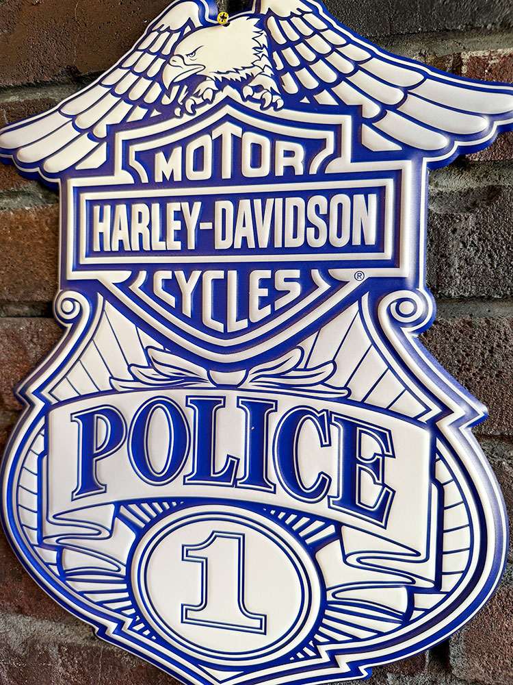 ハーレーダビッドソン　オフィシャル　エンボスティンサイン　（ポリス）　ブリキ看板 ■ アメリカン雑貨 アメリカ雑貨 | Harley Davidson | 03