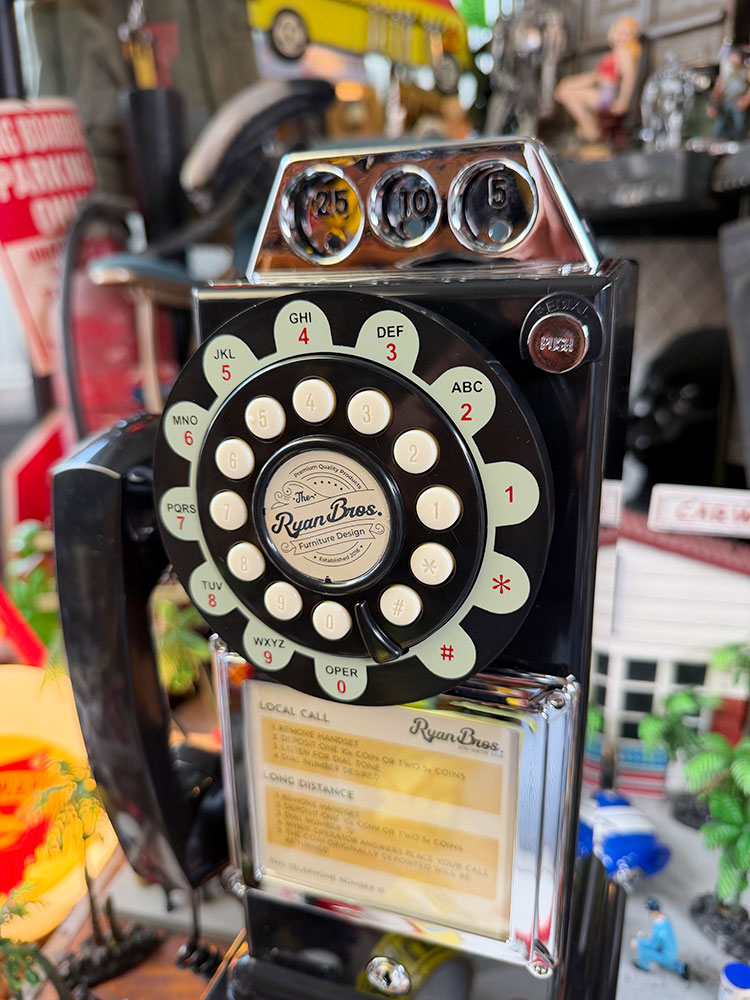アメリカの公衆電話型　電話機　ペイテレフォン　1957年モデル　（レトロブラック） ■ アメリカン雑貨 アメリカ雑貨 |  | 02