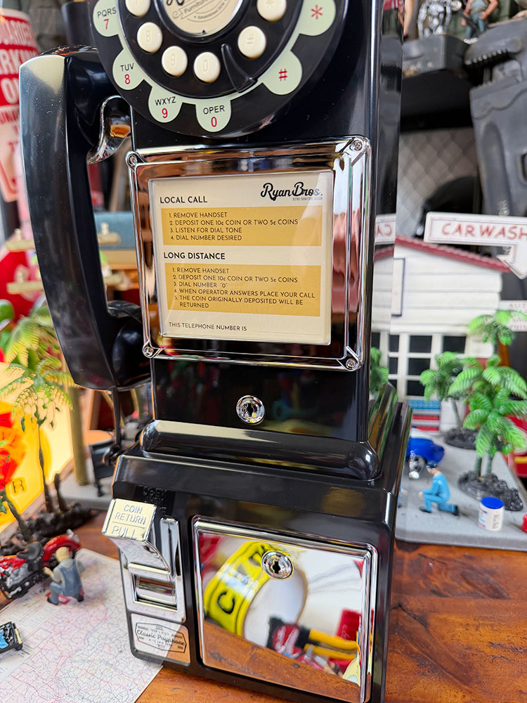アメリカの公衆電話型　電話機　ペイテレフォン　1957年モデル　（レトロブラック） ■ アメリカン雑貨 アメリカ雑貨 |  | 03