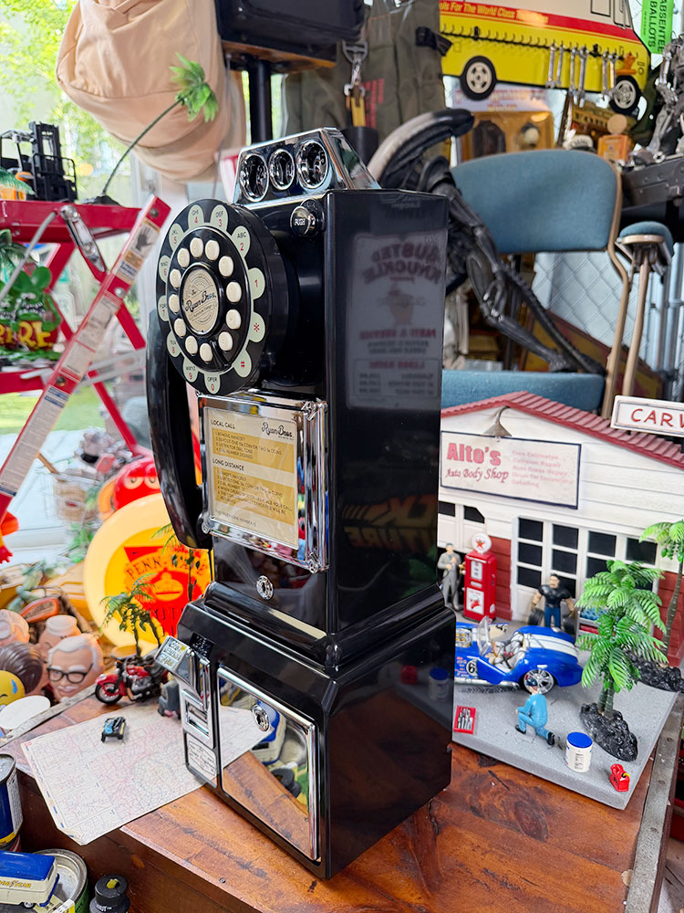 アメリカの公衆電話型　電話機　ペイテレフォン　1957年モデル　（レトロブラック） ■ アメリカン雑貨 アメリカ雑貨 |  | 04