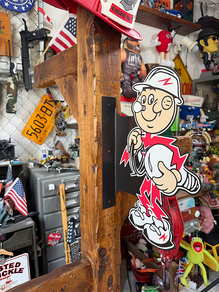 レディキロワット　サイド看板　両面プリント　フランジメタルサイン　ブリキ看板 ■ アメリカン雑貨 アメリカ雑貨 |  | 03