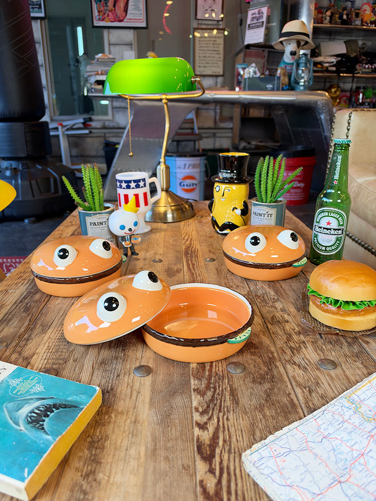 マクドナルド　ハンバーガーパッチ　コンテナ　陶器製　リプロダクト　単品 ■ アメリカン雑貨 アメリカ雑貨 |  | 03