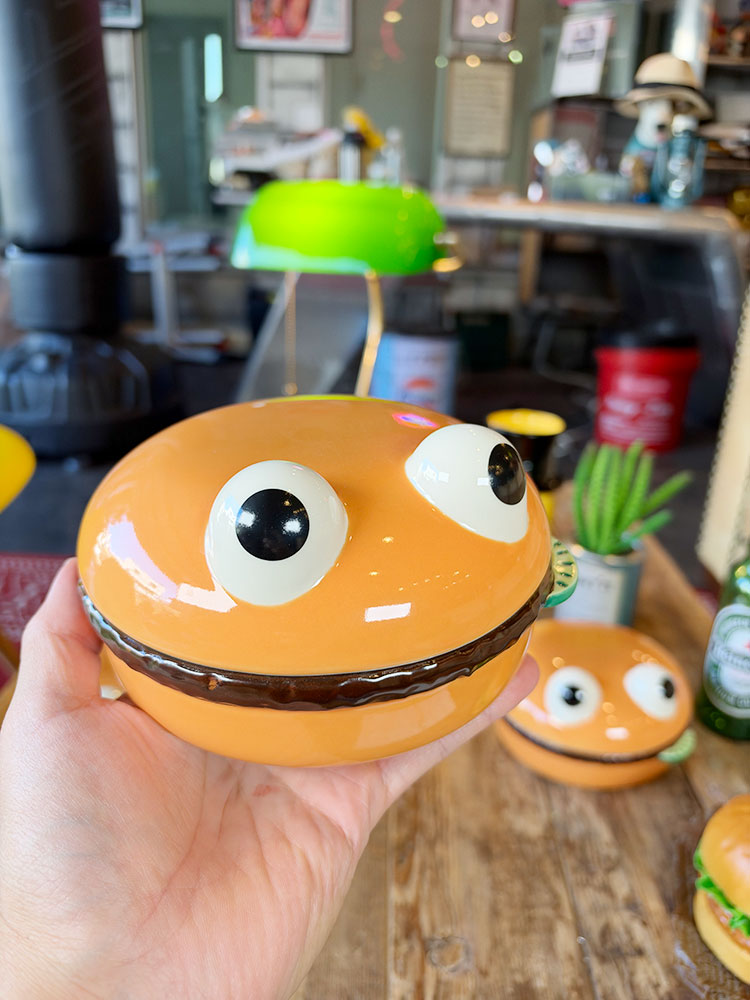 マクドナルド　ハンバーガーパッチ　コンテナ　陶器製　リプロダクト　単品 ■ アメリカン雑貨 アメリカ雑貨 |  | 06