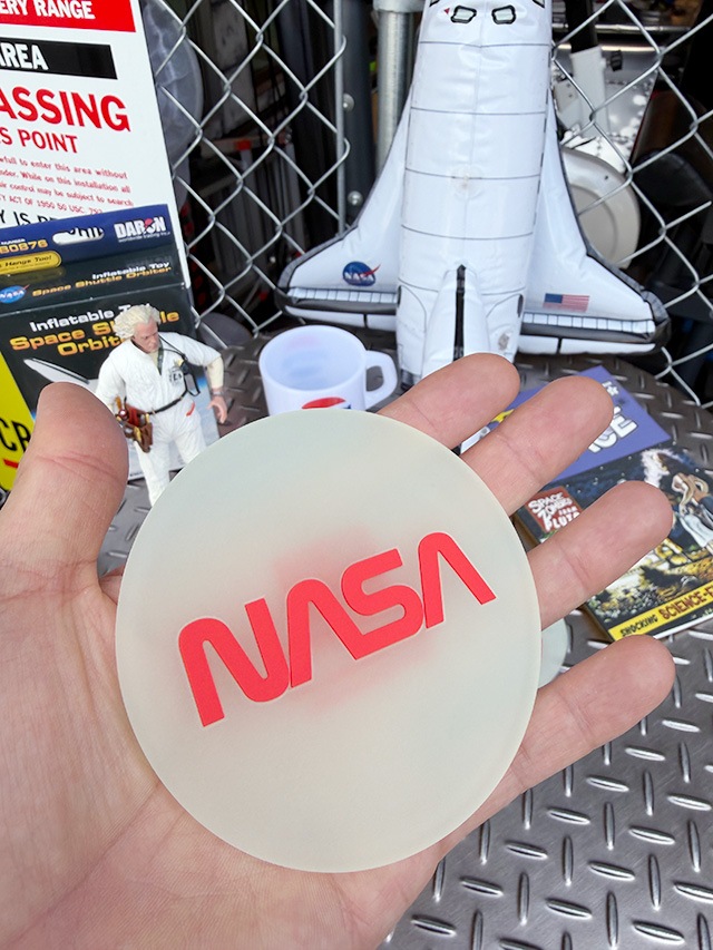 暗闇で光る！　蓄光仕様　NASA　ラバーコースター　単品 ■ アメリカン雑貨 アメリカ雑貨 |  | 06