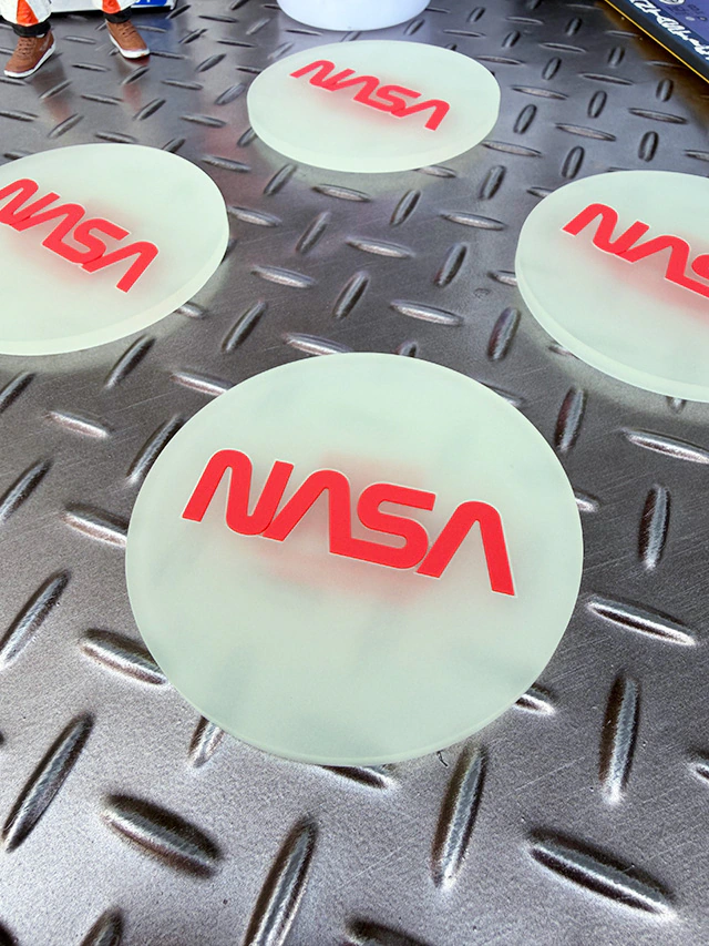 暗闇で光る！　蓄光仕様　NASA　ラバーコースター　単品 ■ アメリカン雑貨 アメリカ雑貨 |  | 08